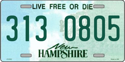 NH license plate 3130805