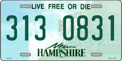 NH license plate 3130831