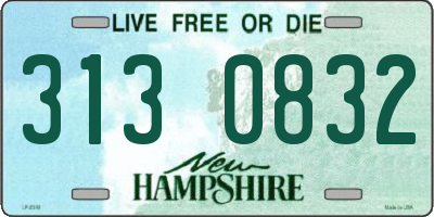 NH license plate 3130832