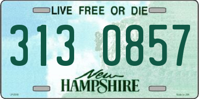 NH license plate 3130857