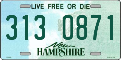 NH license plate 3130871