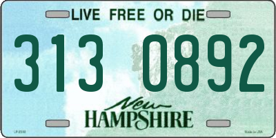 NH license plate 3130892