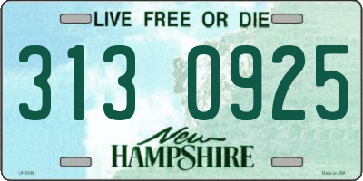 NH license plate 3130925