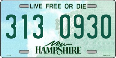 NH license plate 3130930
