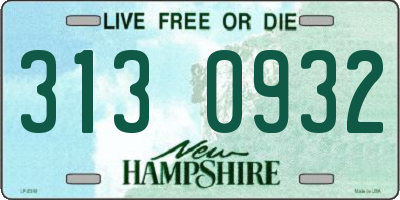 NH license plate 3130932