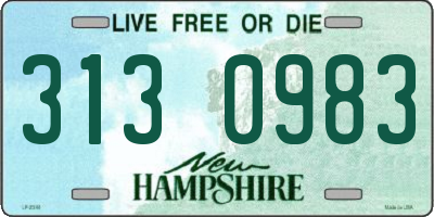 NH license plate 3130983