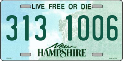 NH license plate 3131006