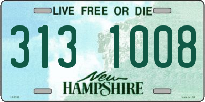 NH license plate 3131008