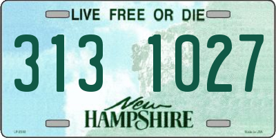 NH license plate 3131027