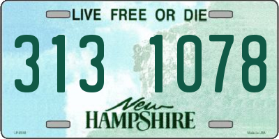 NH license plate 3131078