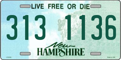 NH license plate 3131136