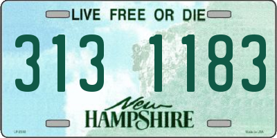 NH license plate 3131183