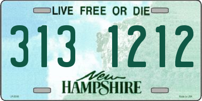 NH license plate 3131212
