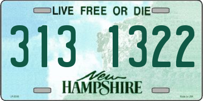 NH license plate 3131322