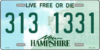 NH license plate 3131331