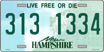 NH license plate 3131334