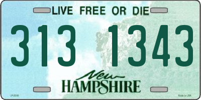 NH license plate 3131343