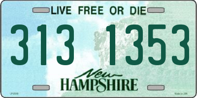 NH license plate 3131353