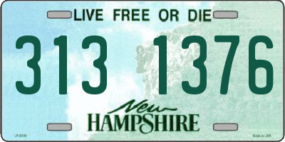 NH license plate 3131376