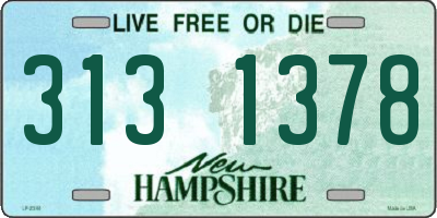 NH license plate 3131378