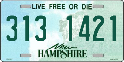NH license plate 3131421