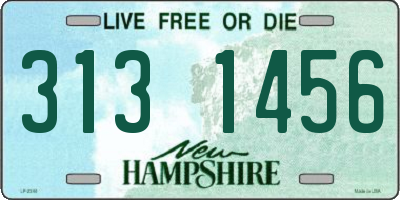 NH license plate 3131456