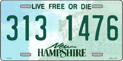 NH license plate 3131476