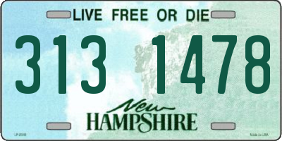 NH license plate 3131478
