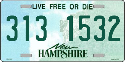 NH license plate 3131532