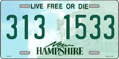 NH license plate 3131533