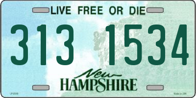 NH license plate 3131534