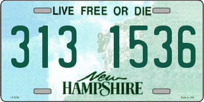 NH license plate 3131536