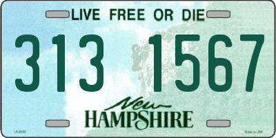 NH license plate 3131567