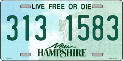 NH license plate 3131583