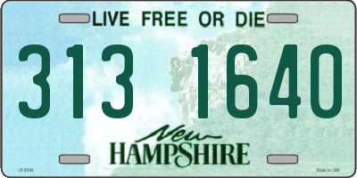 NH license plate 3131640
