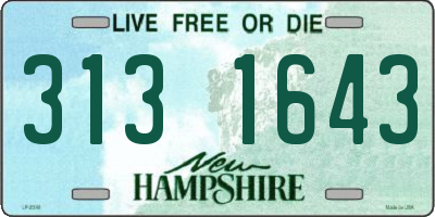 NH license plate 3131643