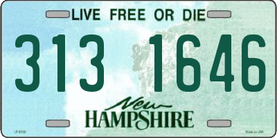 NH license plate 3131646