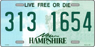 NH license plate 3131654