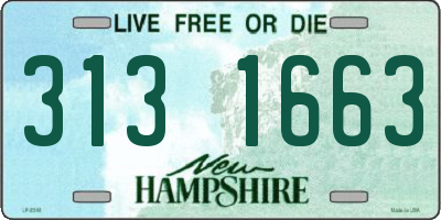 NH license plate 3131663