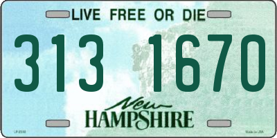 NH license plate 3131670
