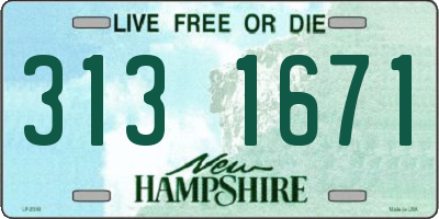 NH license plate 3131671