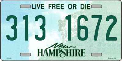 NH license plate 3131672