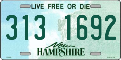 NH license plate 3131692