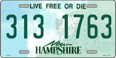NH license plate 3131763