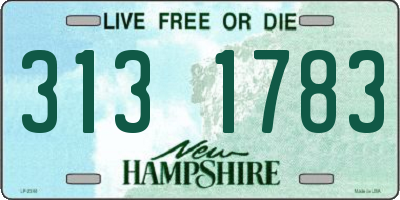 NH license plate 3131783