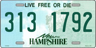 NH license plate 3131792