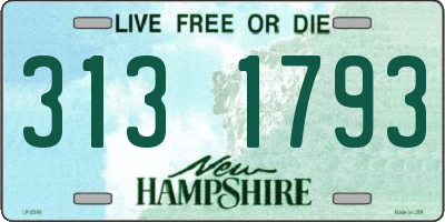 NH license plate 3131793