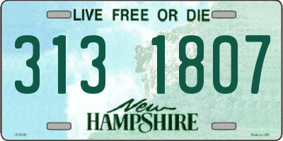 NH license plate 3131807