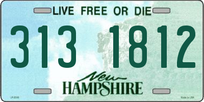 NH license plate 3131812
