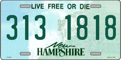 NH license plate 3131818
